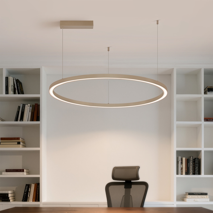 BRILAGI - Lampadario dimmerabile a sospensione su cavo PORTOFINO LED/60W/230V 3000-6000K Ø 80 cm beige + telecomando