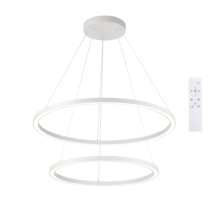 Brilagi - Lampadario LED dimmerabile a cavo PORTOFINO LED/98W/230V 3000-6000K Ø 80 cm bianco + telecomando