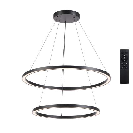 Brilagi - Lampadario LED dimmerabile a sospensione su cavo PORTOFINO LED/98W/230V 3000-6000K Ø 80 cm nero + telecomando