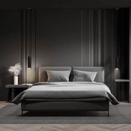 Brilagi - Lampadario LED RGBW dimmerabile a sospensione su cavo SELE 1xGU10/4,8W/230V 3000K nero + telecomando