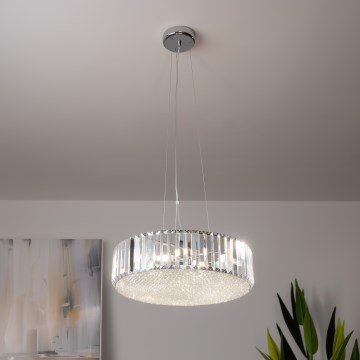 Brilagi - Lampadario LED in cristallo a sospensione su cavo GLAMOUR 5xG9/42W/230V