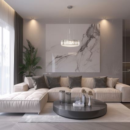 Brilagi - Lampadario LED in cristallo a sospensione su cavo GLAMOUR 5xG9/42W/230V