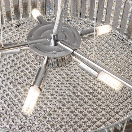 Brilagi - Lampadario LED in cristallo a sospensione su cavo GLAMOUR 5xG9/42W/230V