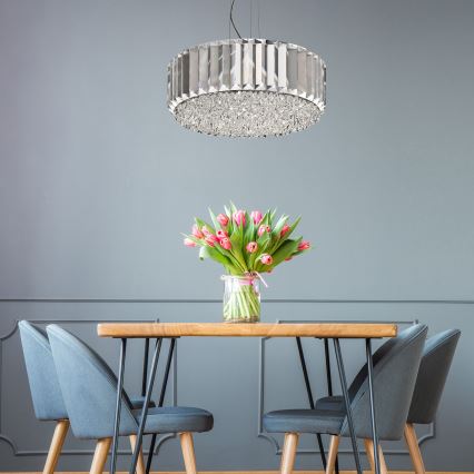 Brilagi - Lampadario LED in cristallo a sospensione su cavo GLAMOUR 5xG9/42W/230V