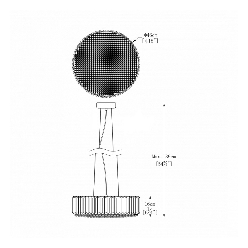 Brilagi - Lampadario LED in cristallo a sospensione su cavo GLAMOUR 5xG9/42W/230V
