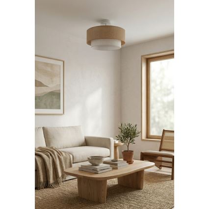 Brilagi - Lampadario LED montato a soffitto BOHO ECO 1xE27/10W/230V Ø 40 cm beige/crema