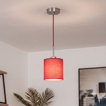 Brilagi - Lampadario LED NUBILA a sospensione con cavo 1xE27/60W/230V Ø 14 cm rosso