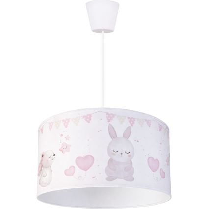 Brilagi - Lampadario LED per bambini a cavo BOBO 1xE27/60W/230V Ø 35 cm bianco/animaletti
