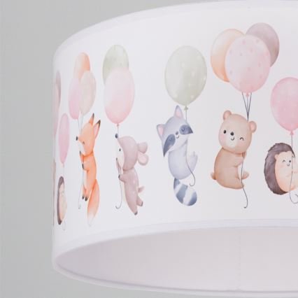 Brilagi - Lampadario LED per bambini a sospensione con cavo BOBO 1xE27/10W/230V Ø 35 cm bianco/motivo animali