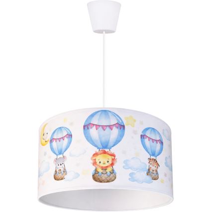 Brilagi - Lampadario LED per bambini su cavo BOBO 1xE27/10W/230V Ø 35 cm bianco/a tema animali