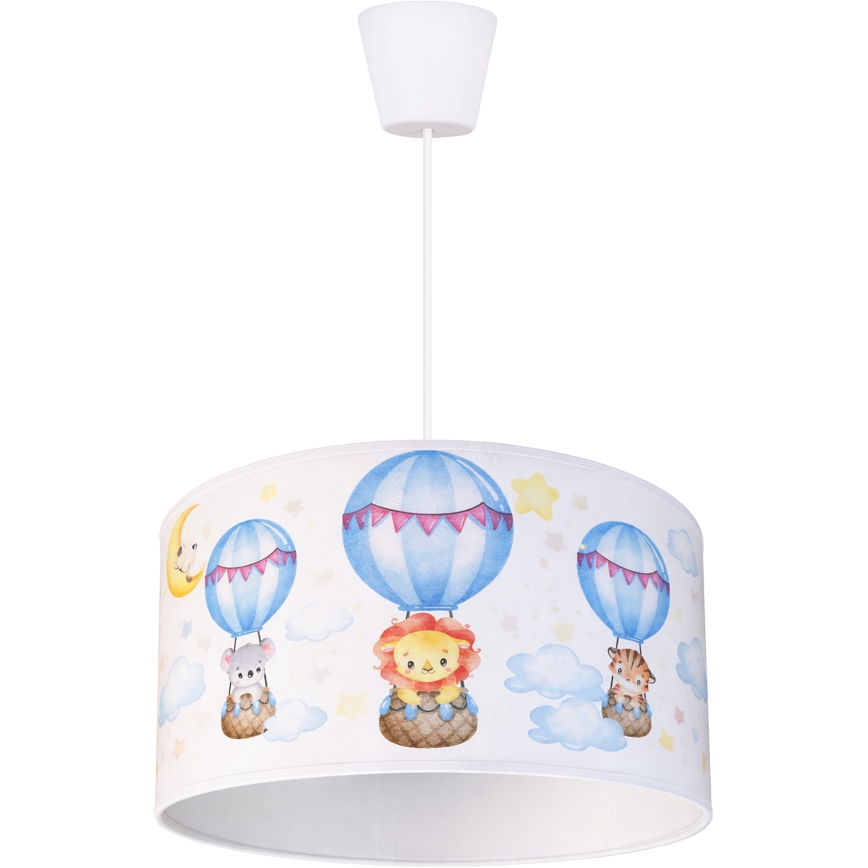 Brilagi - Lampadario LED per bambini su cavo BOBO 1xE27/10W/230V Ø 35 cm bianco/a tema animali