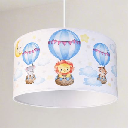Brilagi - Lampadario LED per bambini su cavo BOBO 1xE27/10W/230V Ø 35 cm bianco/a tema animali