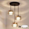 Brilagi - Lampadario LED RGB+CCT dimmerabile sospeso a cavo AURA LUX 3xGX53/14W/230V 2700-6500K Wi-Fi Tuya nero/oro