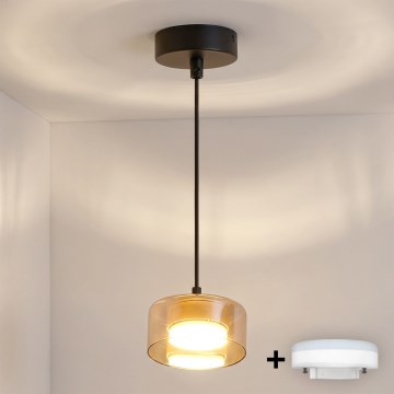 Brilagi - Lampadario LED RGB+CCT dimmerabile su cavo AURA LUX 1xGX53/14W/230V 2700-6500K Wi-Fi Tuya nero/oro
