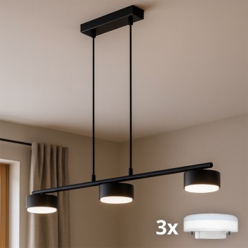 Brilagi - Lampadario LED RGB+CCT dimmerabile su cavo MONO 3xGX53/14W/230V 2700-6500K Wi-Fi Tuya nero
