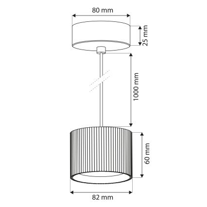 BRILAGI - LED RGB+CCT Lampadario dimmerabile a sospensione su cavo STRIPY 1xGX53/14W/230V pr. 82 mm 2700-6500K Wi-Fi Tuya bianco