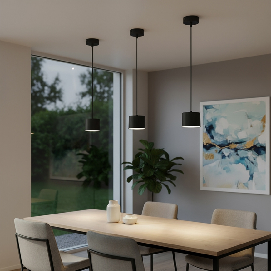 Brilagi - LED RGB+CCT Lampada a sospensione dimmerabile STRIPY 1xGX53/14W/230V 2700-6500K Wi-Fi Tuya nero