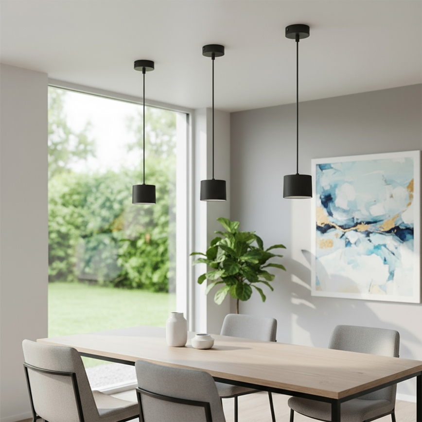 Brilagi - LED RGB+CCT Lampada a sospensione dimmerabile STRIPY 1xGX53/14W/230V 2700-6500K Wi-Fi Tuya nero