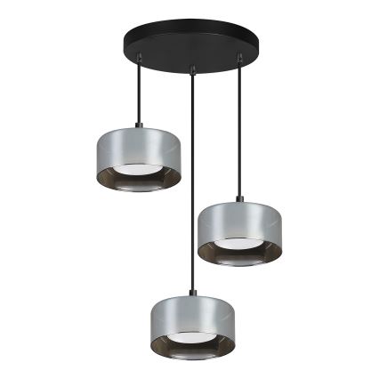 Brilagi - Lampadario dimmerabile LED RGB+CCT a sospensione su cavo AURA LUX 3xGX53/14W/230V 2700-6500K Wi-Fi Tuya nero/fumé