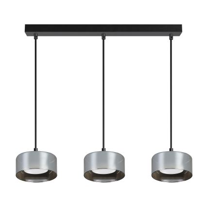Brilagi - Lampadario LED RGB+CCT dimmerabile a sospensione con cavo AURA LUX 3xGX53/14W/230V 2700-6500K Wi-Fi Tuya nero/fumé