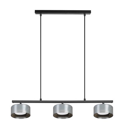 Brilagi - Lampadario dimmerabile a sospensione con cavo LED RGB+CCT AURA LUX 3xGX53/14W/230V 2700-6500K Wi-Fi Tuya nero/fumé