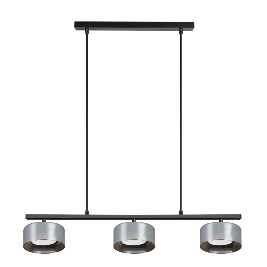 Brilagi - Lampadario dimmerabile a sospensione con cavo LED RGB+CCT AURA LUX 3xGX53/14W/230V 2700-6500K Wi-Fi Tuya nero/fumé
