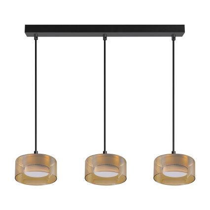 Brilagi - LED RGB+CCT Lampadario sospeso dimmerabile AURA LUX 3xGX53/14W/230V 2700-6500K Wi-Fi Tuya nero/oro