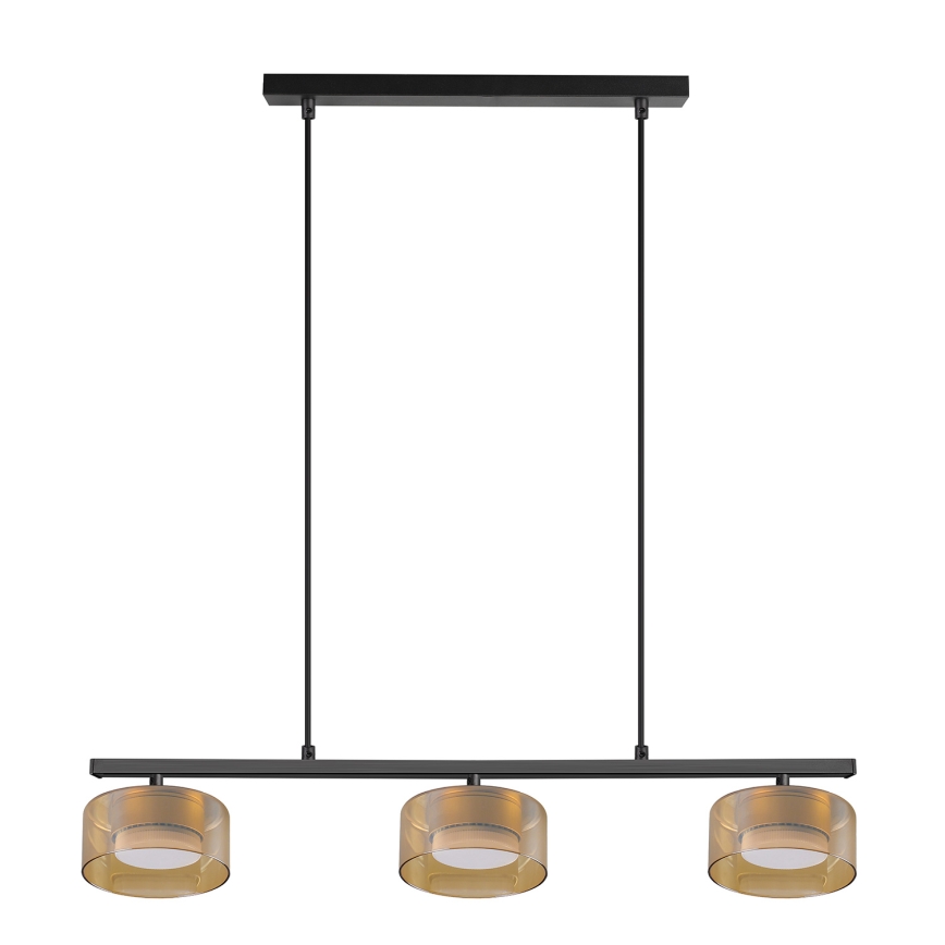 Brilagi - Lampadario LED RGB+CCT dimmerabile a cavo AURA LUX 3xGX53/14W/230V 2700-6500K Wi-Fi Tuya nero/oro