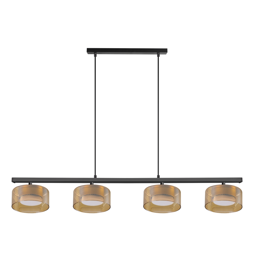 Brilagi - LED RGB+CCT Lampada a sospensione dimmerabile su cavo AURA LUX 4xGX53/14W/230V 2700-6500K Wi-Fi Tuya nero/oro
