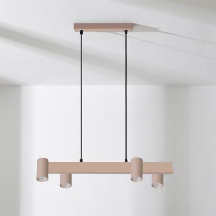 Brilagi - Lampadario dimmerabile LED RGBW su cavo SELE 4xGU10/6,5W/230V 2700-6500K beige