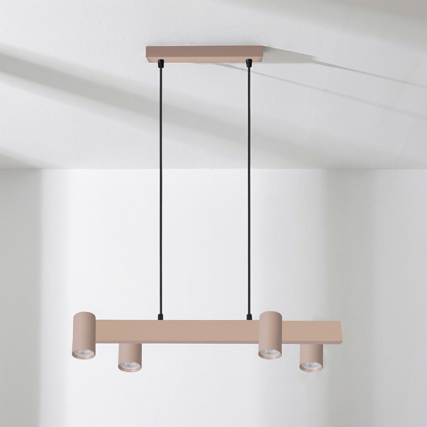Brilagi - Lampadario dimmerabile LED RGBW su cavo SELE 4xGU10/6,5W/230V 2700-6500K beige