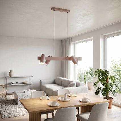 Brilagi - Lampadario dimmerabile LED RGBW su cavo SELE 4xGU10/6,5W/230V 2700-6500K beige