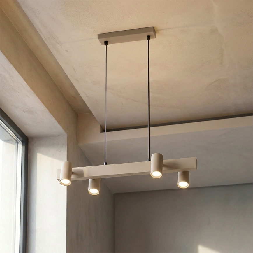 Brilagi - Lampadario dimmerabile LED RGBW su cavo SELE 4xGU10/6,5W/230V 2700-6500K beige