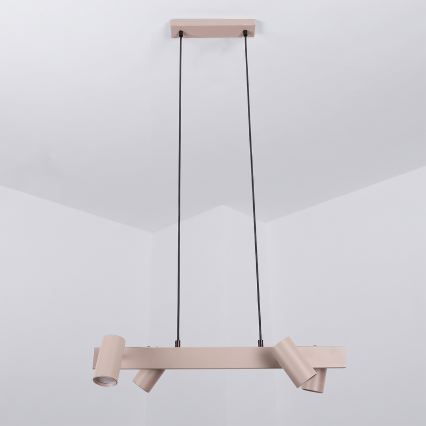 Brilagi - Lampadario dimmerabile LED RGBW su cavo SELE 4xGU10/6,5W/230V 2700-6500K beige