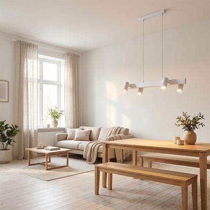 Brilagi - Lampadario LED RGBW dimmerabile sospeso a cavo SELE 4xGU10/6,5W/230V 2700-6500K bianco
