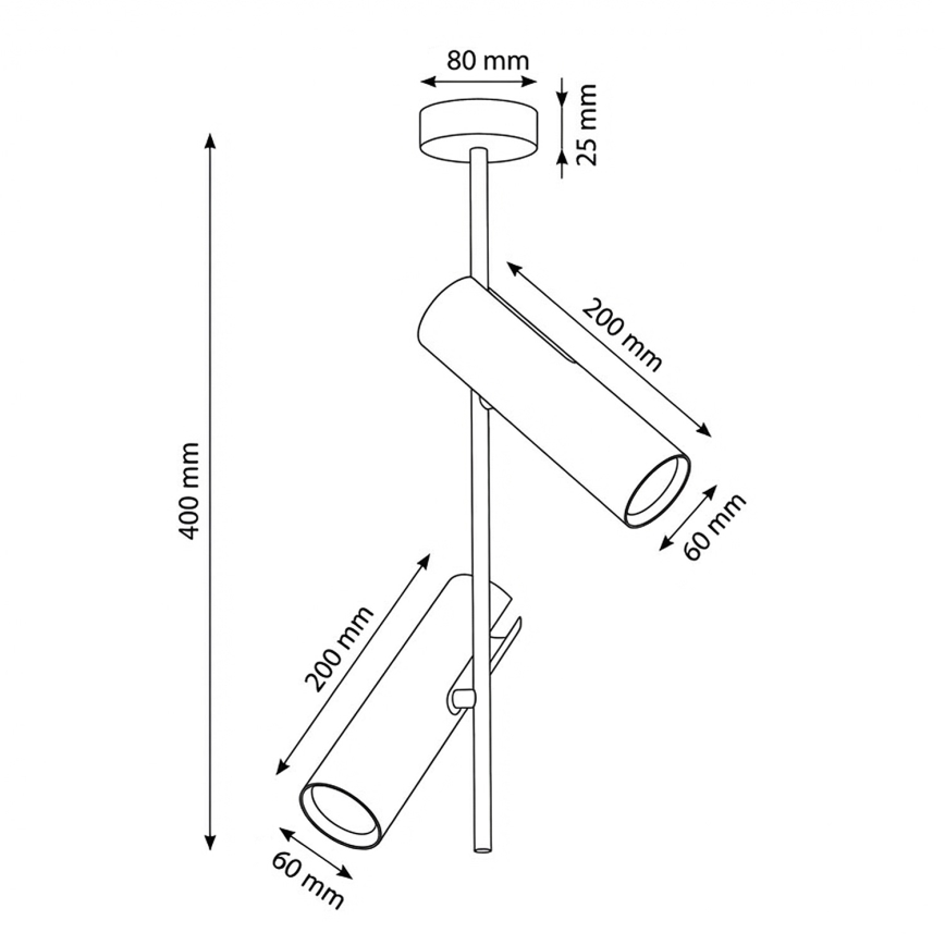 Brilagi - Lampadario a stelo LED RGBW dimmerabile BRANCH 2xGU10/6,5W/230V 2700-6500K nero