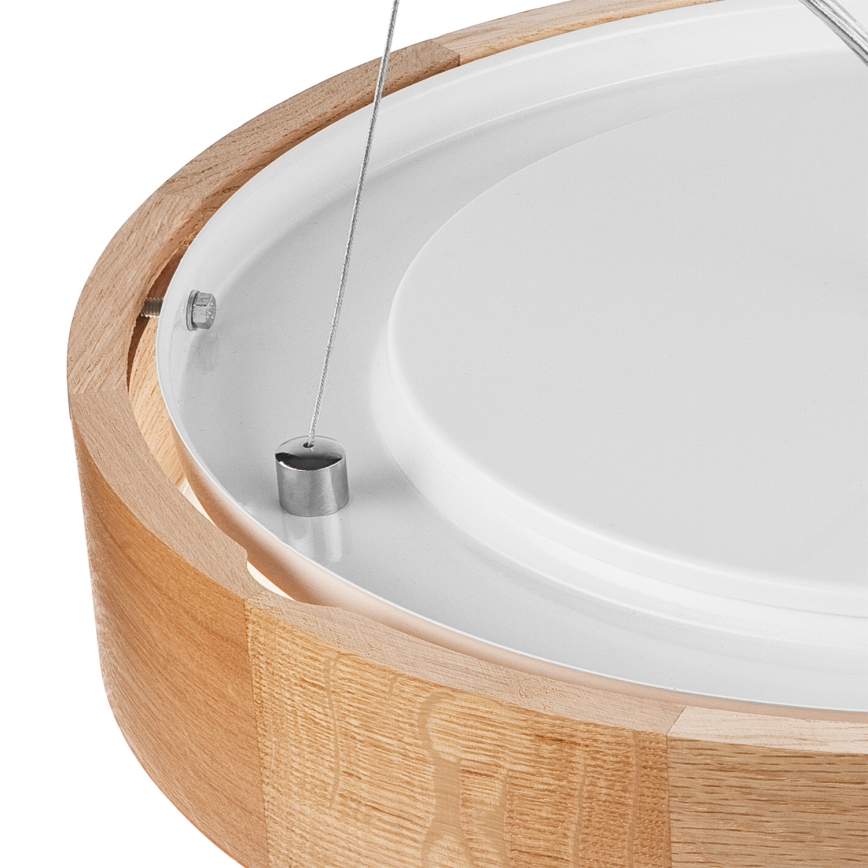 Brilagi - Lampadario LED RGBW dimmerabile sospeso a cavo CARVALHO 3xE27/15W/230V 2700-6500K Wi-Fi rovere Ø 47,5 cm