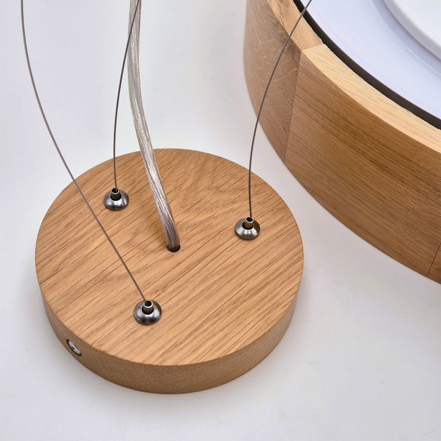 Brilagi - Lampadario LED RGBW dimmerabile sospeso a cavo CARVALHO 3xE27/9W/230V 2700-6500K Wi-Fi rovere Ø 47,5 cm