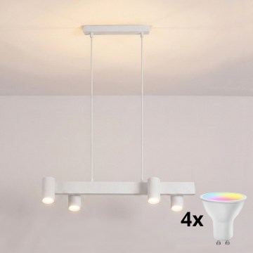 Brilagi - Lampadario LED RGBW dimmerabile sospeso a cavo SELE 4xGU10/6,5W/230V 2700-6500K bianco