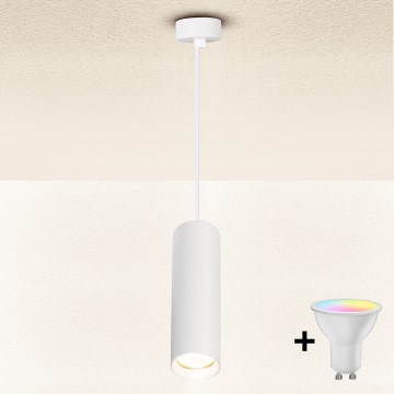 Brilagi - Lampadario LED RGBW dimmerabile sospeso su cavo SELE 1xGU10/4,8W/230V 3000K bianco + telecomando