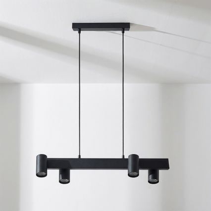 Brilagi - Lampadario LED RGBW dimmerabile a sospensione con cavo SELE 4xGU10/6,5W/230V 2700-6500K nero