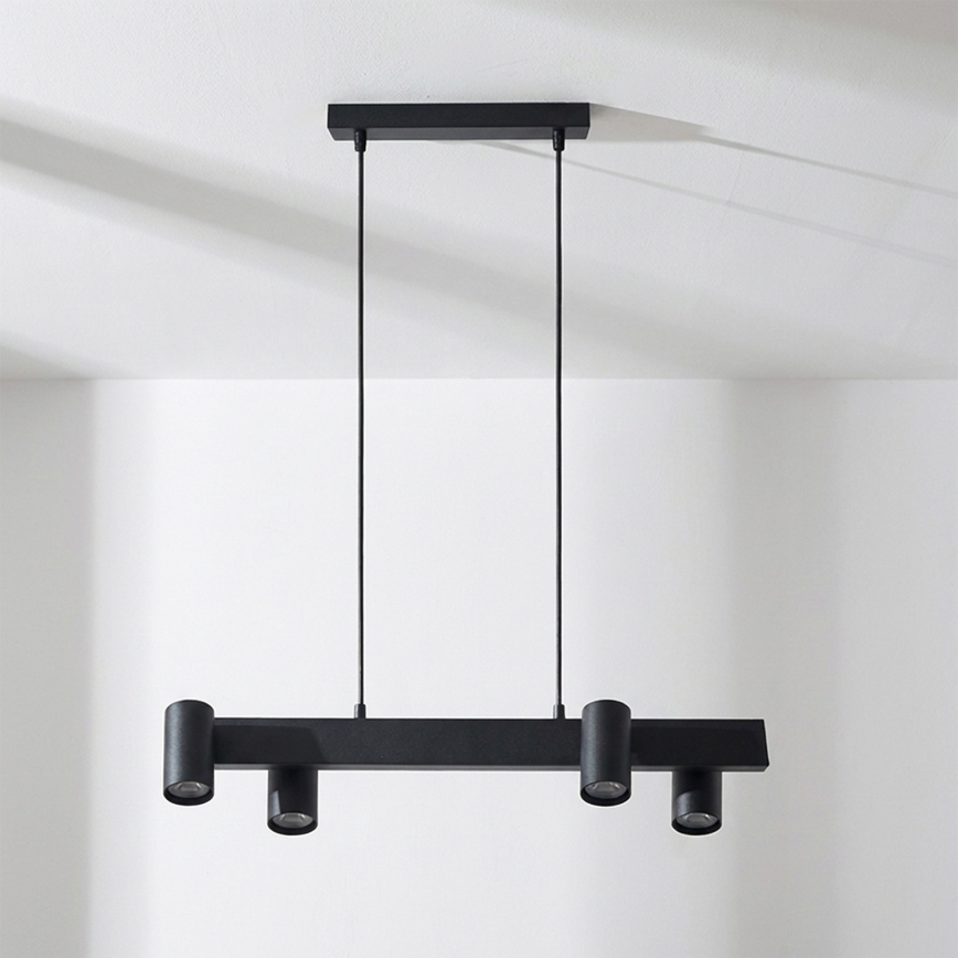 Brilagi - Lampadario LED RGBW dimmerabile a sospensione con cavo SELE 4xGU10/6,5W/230V 2700-6500K nero