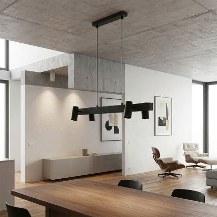 Brilagi - Lampadario LED RGBW dimmerabile a sospensione con cavo SELE 4xGU10/6,5W/230V 2700-6500K nero