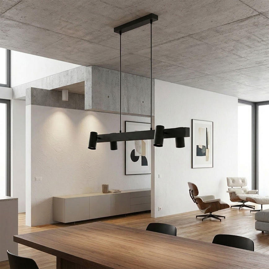 Brilagi - Lampadario LED RGBW dimmerabile a sospensione con cavo SELE 4xGU10/6,5W/230V 2700-6500K nero