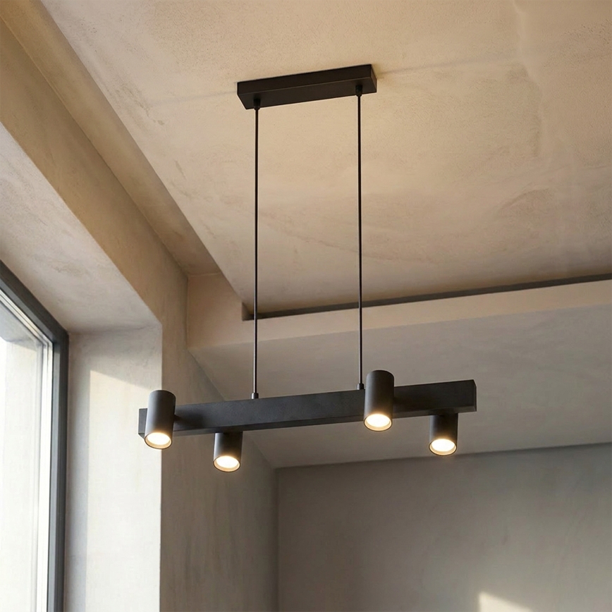 Brilagi - Lampadario LED RGBW dimmerabile a sospensione con cavo SELE 4xGU10/6,5W/230V 2700-6500K nero