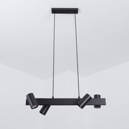Brilagi - Lampadario LED RGBW dimmerabile a sospensione con cavo SELE 4xGU10/6,5W/230V 2700-6500K nero