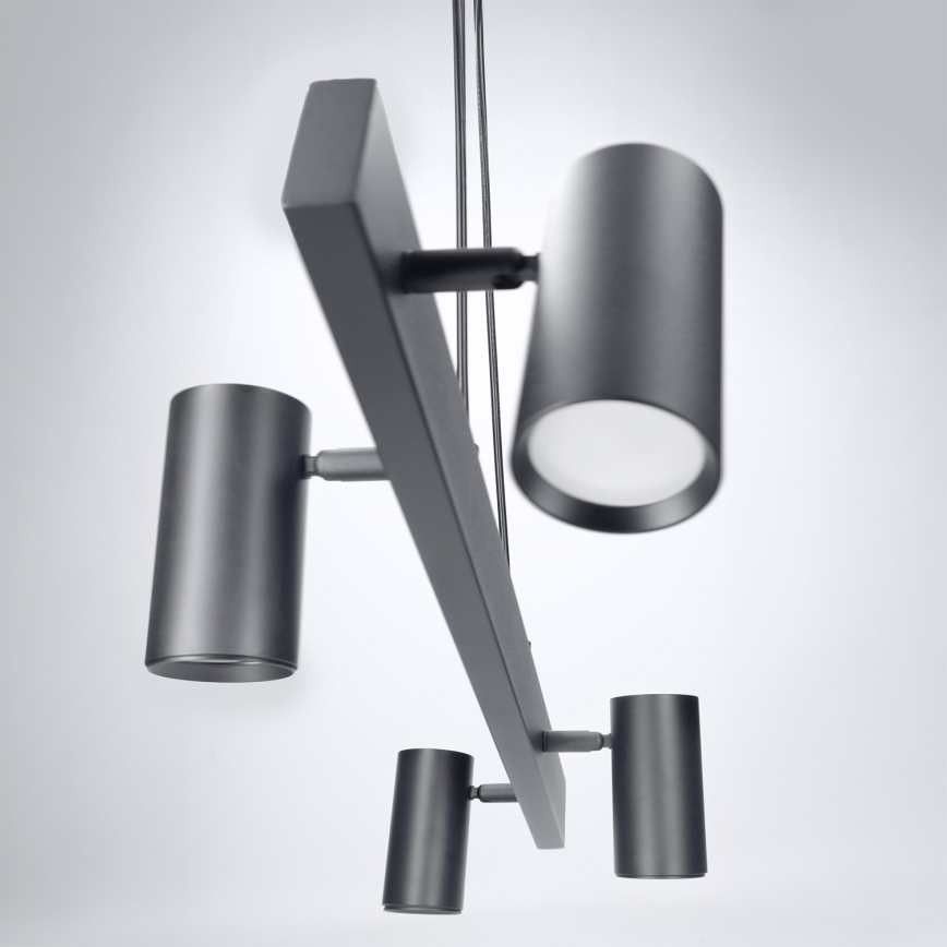 Brilagi - Lampadario LED RGBW dimmerabile a sospensione con cavo SELE 4xGU10/6,5W/230V 2700-6500K nero