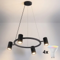 Brilagi - Lampadario LED RGBW dimmerabile su cavo SELE 4xGU10/6,5W/230V 2700-6500K nero