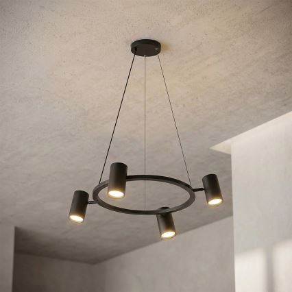 Brilagi - Lampadario LED RGBW dimmerabile su cavo SELE 4xGU10/6,5W/230V 2700-6500K nero