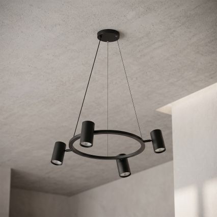 Brilagi - Lampadario LED RGBW dimmerabile su cavo SELE 4xGU10/6,5W/230V 2700-6500K nero